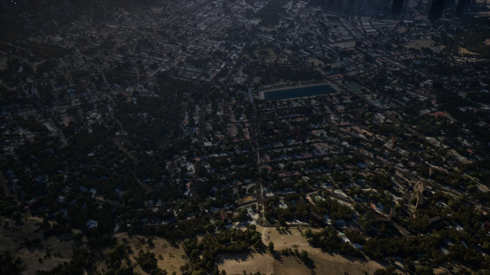 An actual Unreal Engine development capture of the Cape Town road network